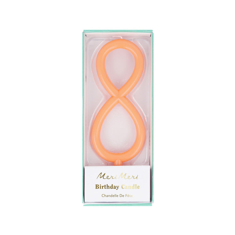Large Slim Number 8 Candle (x1)