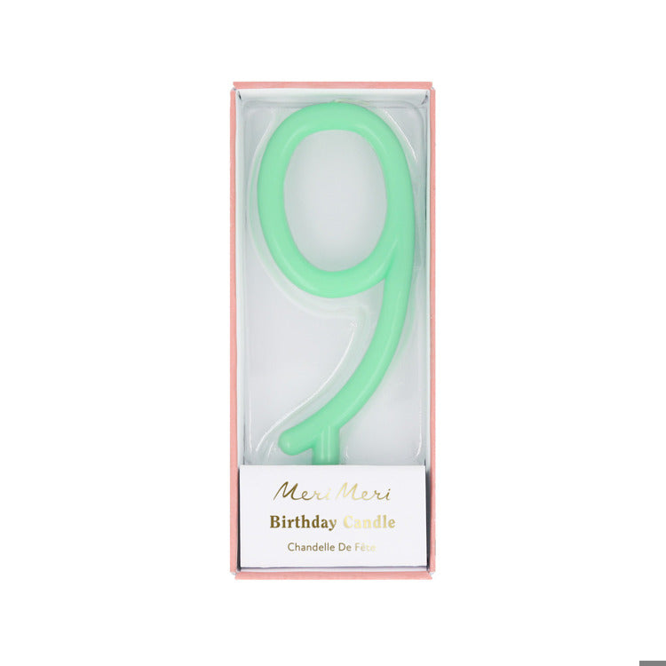 Large Slim Number 9 Candle (x1)