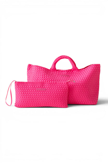 Woven Mahjong Bag and Matching Tile Bag