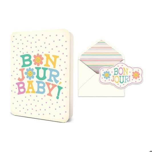 Bonjour, Baby! Deluxe Greeting Card